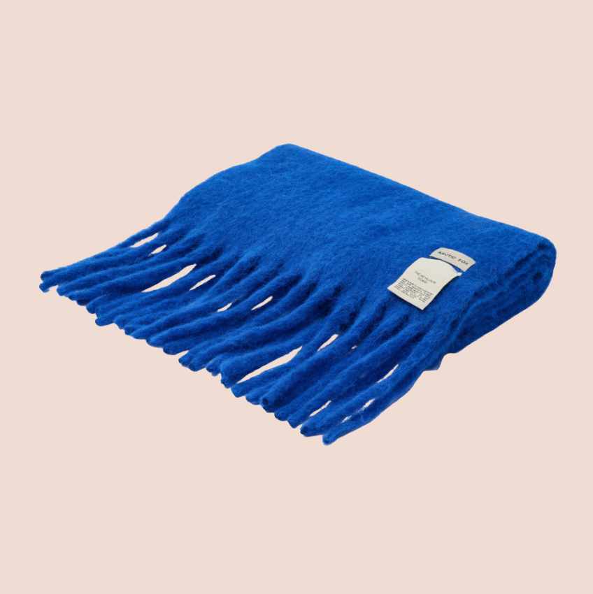 Premium Wool Blend Reykjavik Scarf - Electric Blue