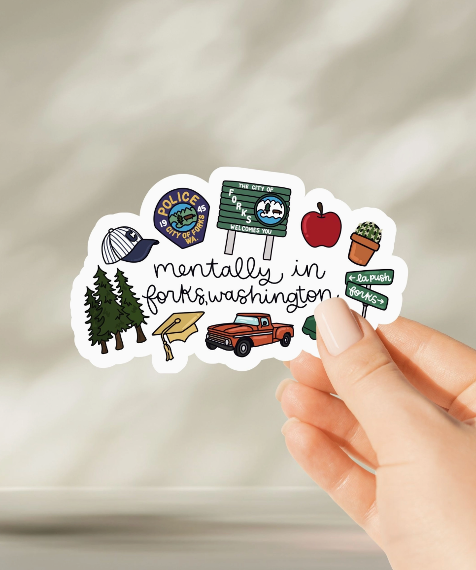 Mentally In Forks Sticker