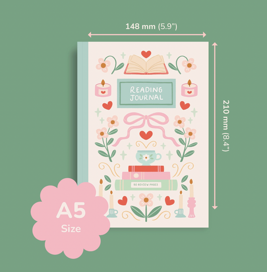 Reading Journal – 50 Page Book Review Notebook
