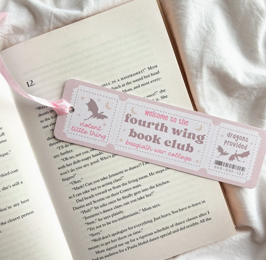 Fourth Wing Book Club Bookmark