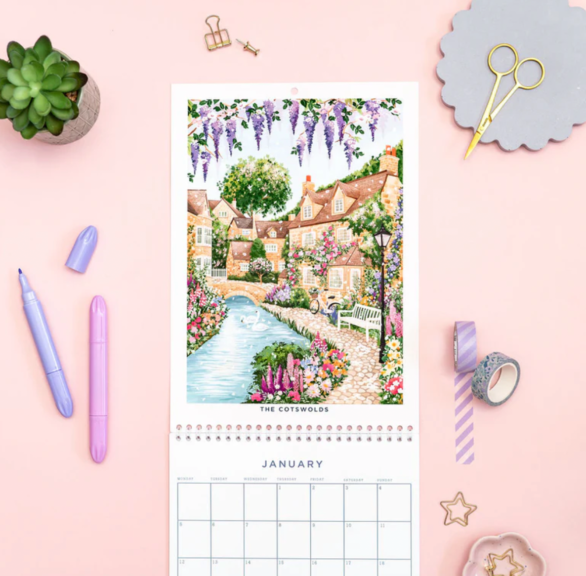 2026 Hand Illustrated Travel Calendar