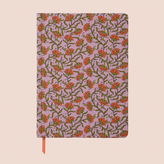 Jumbo Soft Touch Journal - Pink Vintage Floral
