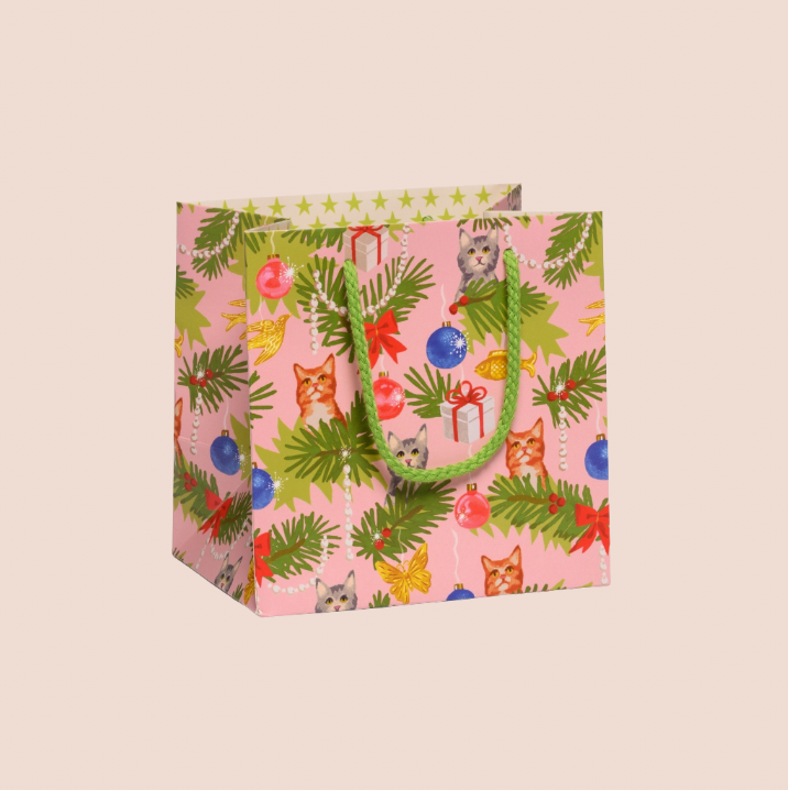 Christmas Cats Small Gift Bag