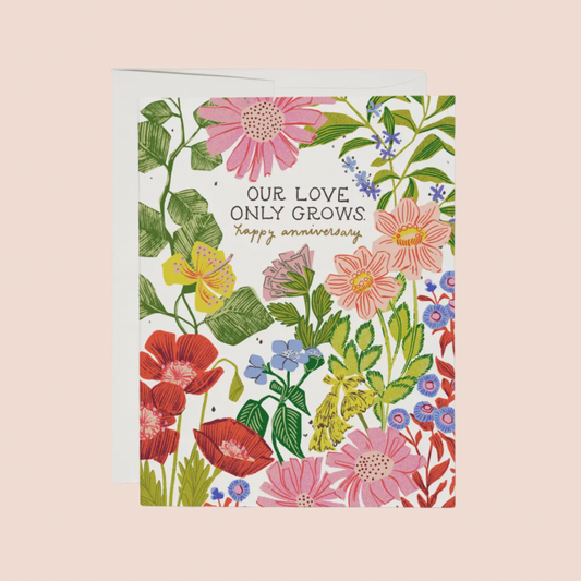 Our Love Only Grows Anniversary Card