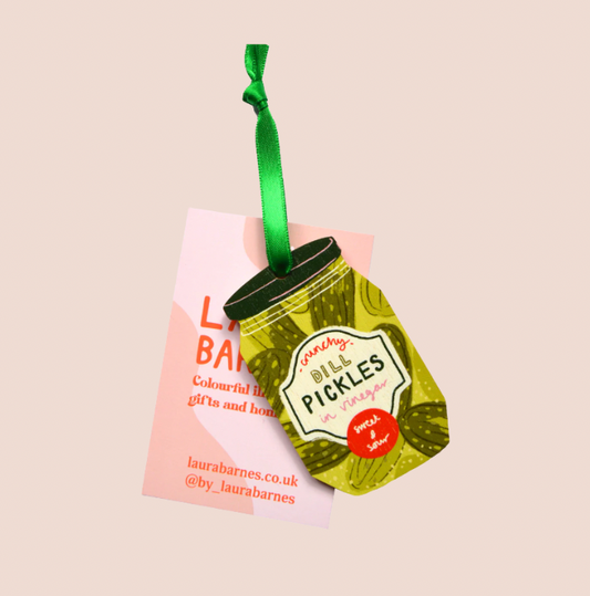 Pickle Jar - Wooden Tree Decoration