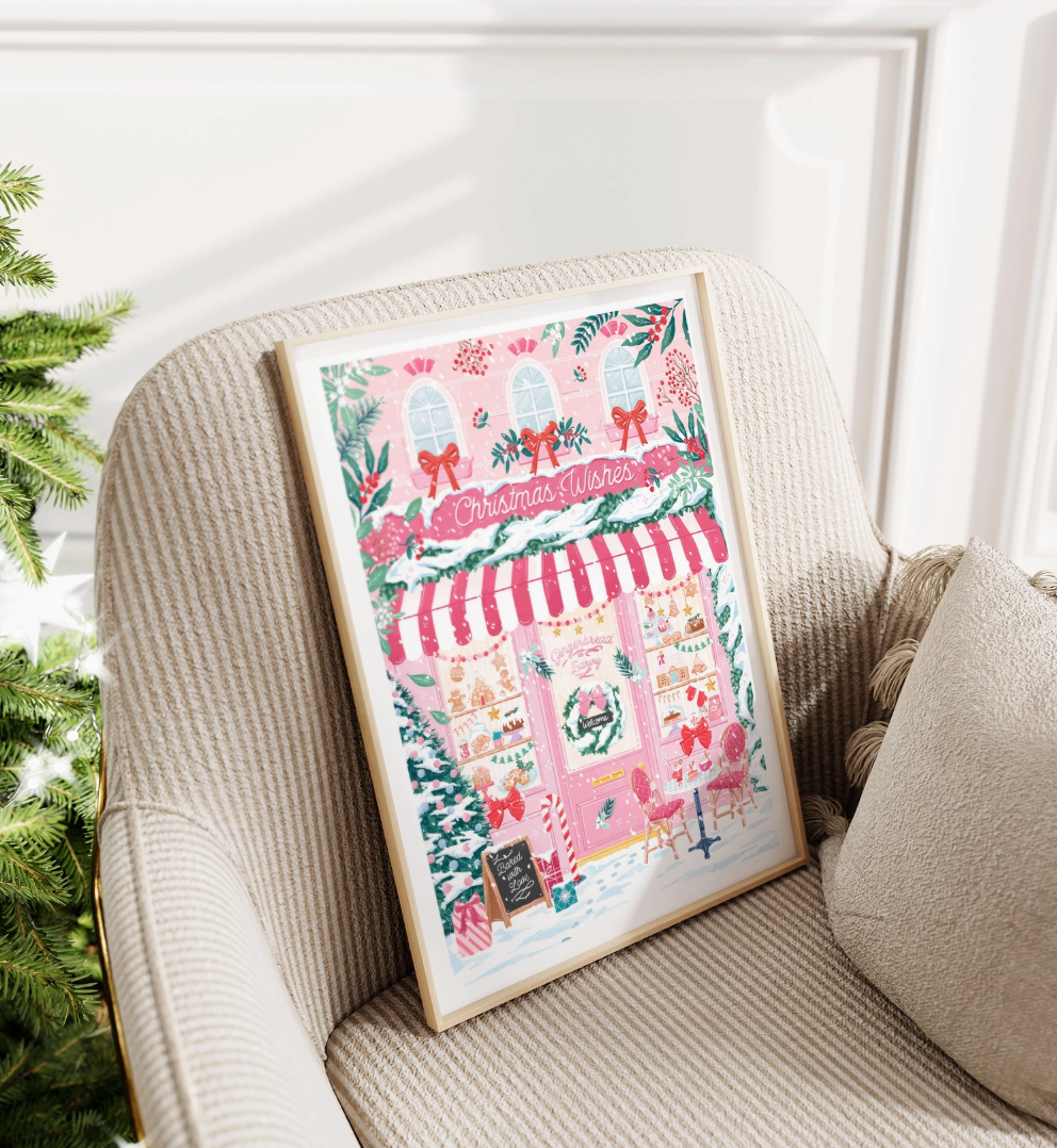 Christmas Wishes Bakery A3 Print