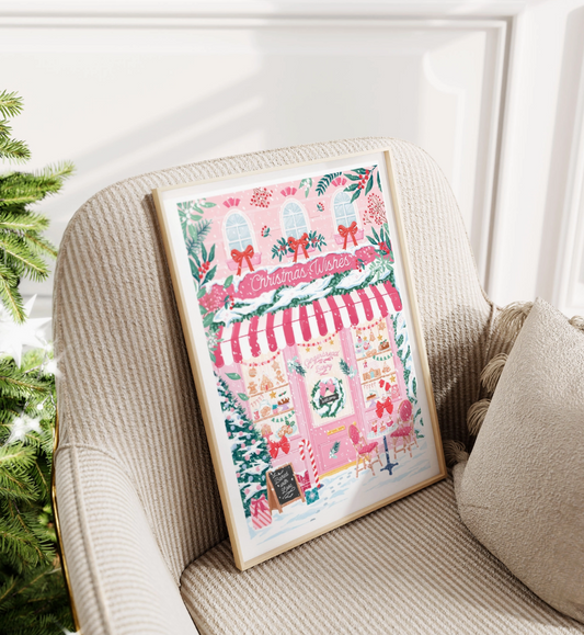 Christmas Wishes Bakery A3 Print