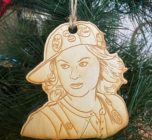 Leslie Knope Parks & Rec - Engraved Wooden Tree Decoration