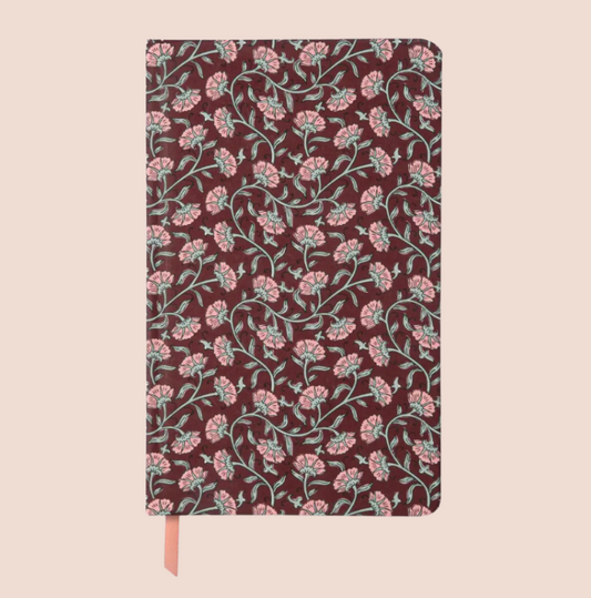 Floral Burgundy Bound Journal