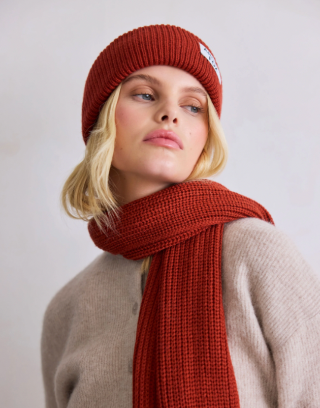 Recycled Bottle Beanie - Deep Terracotta