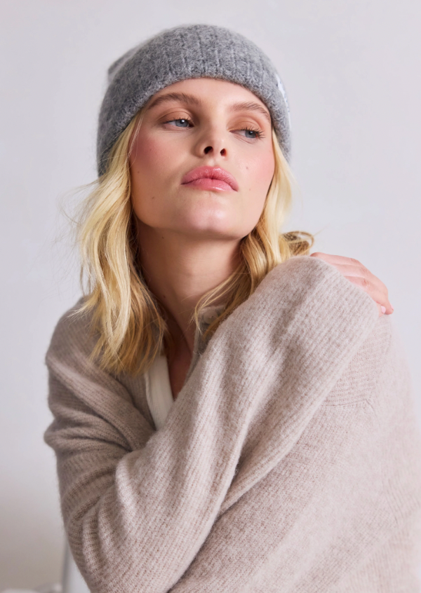 Mohair Beanie - Arctic Grey