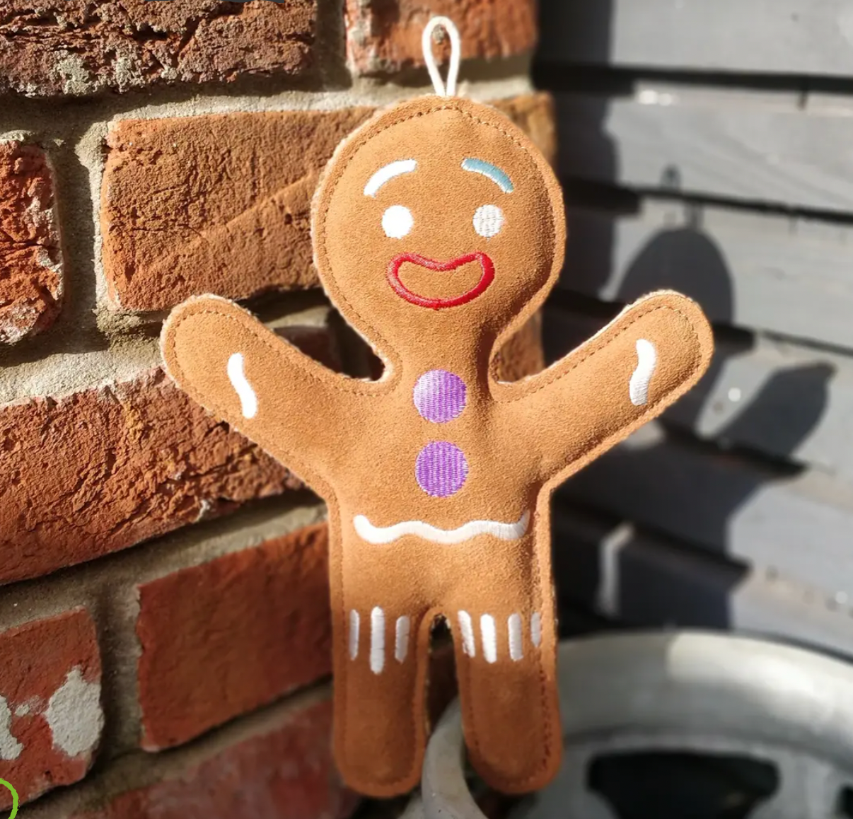 Gingerbread Man Dog Toy