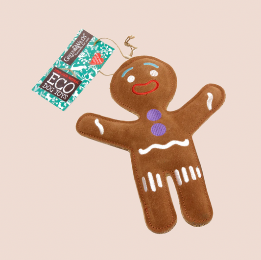 Gingerbread Man Dog Toy