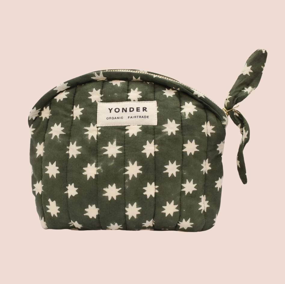 *PRE ORDER* Quilted Zip Pouch | Cosmic | Fern