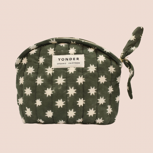 *PRE ORDER* Quilted Zip Pouch | Cosmic | Fern