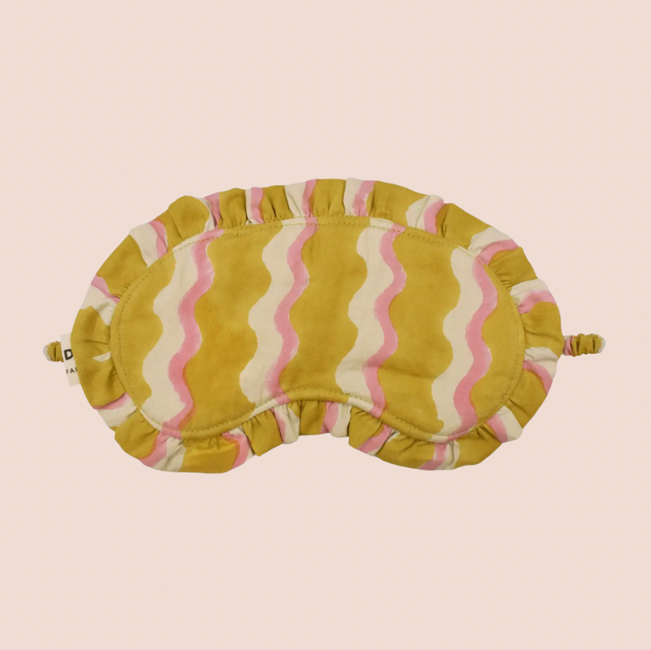 *PRE ORDER* Organic Cotton Frill Eye Mask | Wiggle | Honey