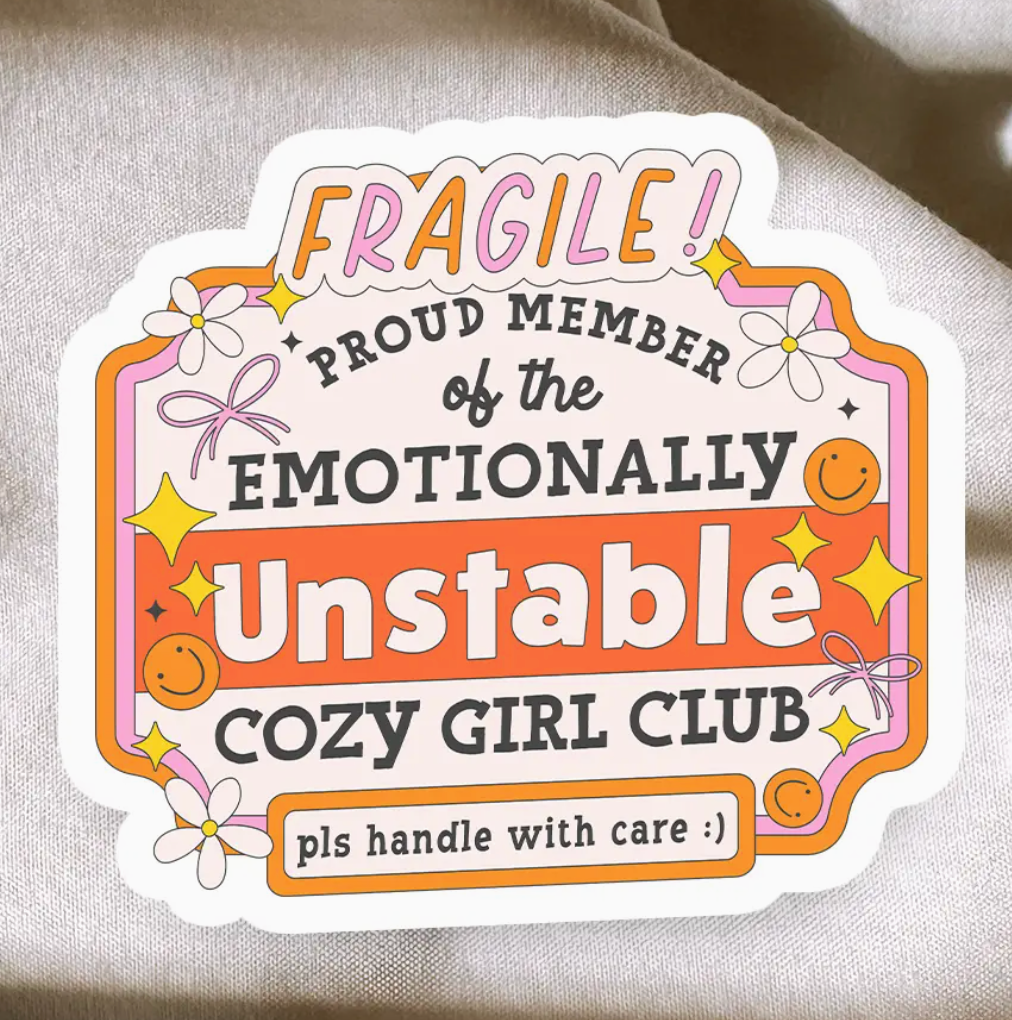 Emotionally Unstable Cosy Girl Sticker