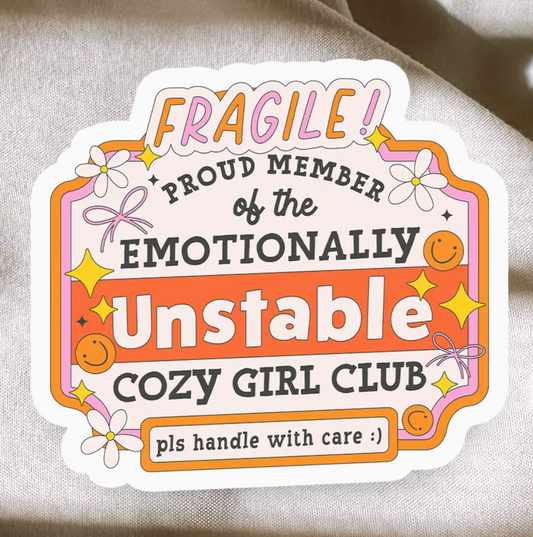 Emotionally Unstable Cosy Girl Sticker
