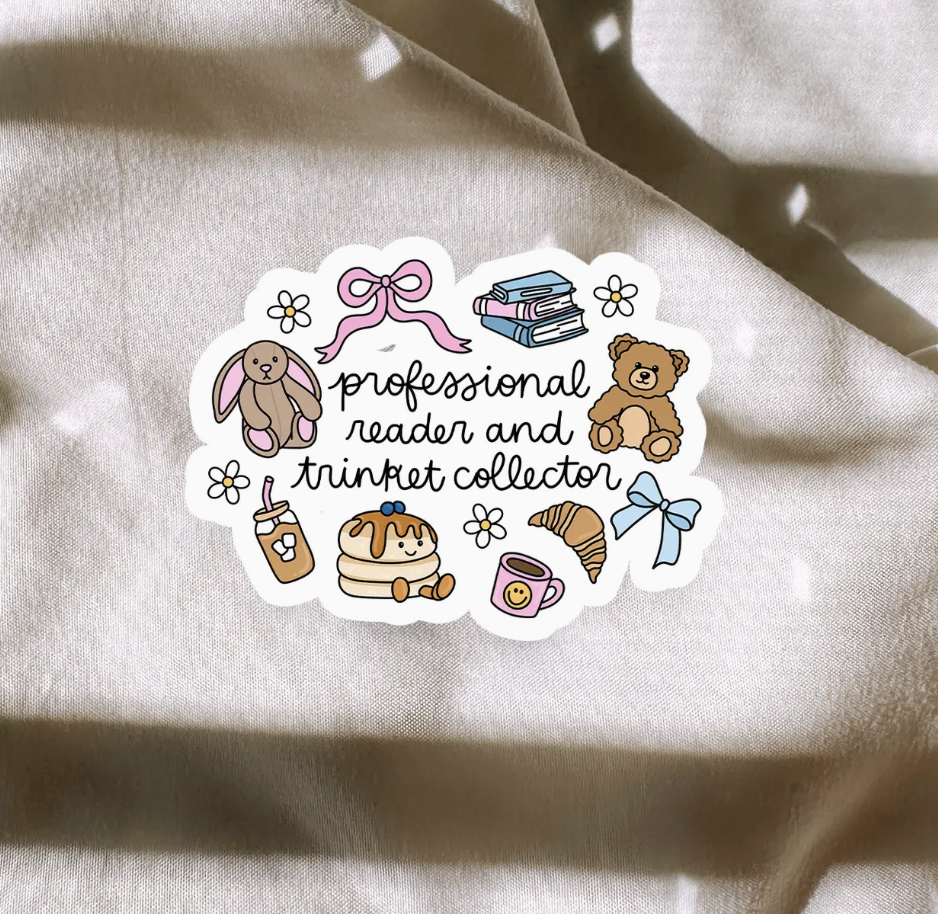 Professional Reader & Trinket Collector Sticker