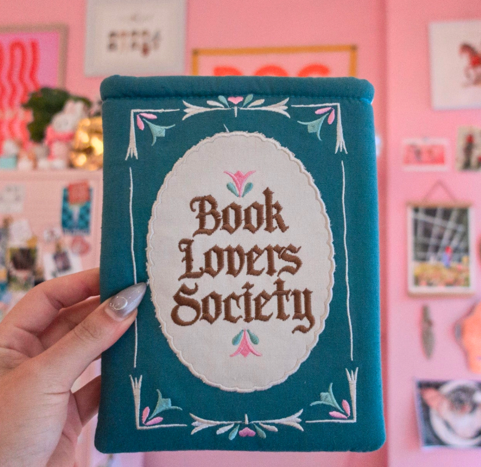 Book Lovers Society Kindle/ Book Sleeve in Emerald