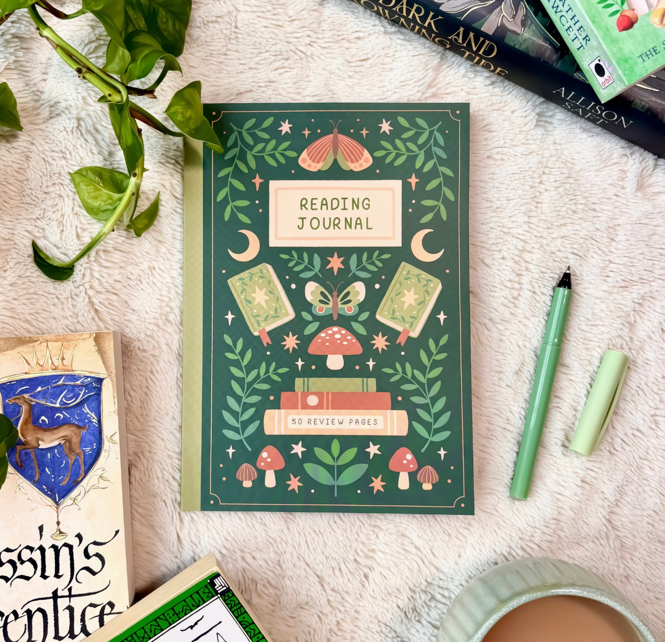 Reading Journal - Fantasy Forest - 50 Page Book Review Notebook