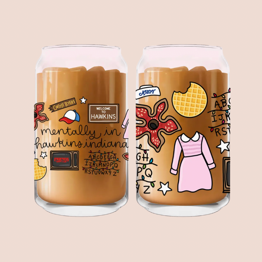 Stranger Things Iced Coffee Glass 16oz