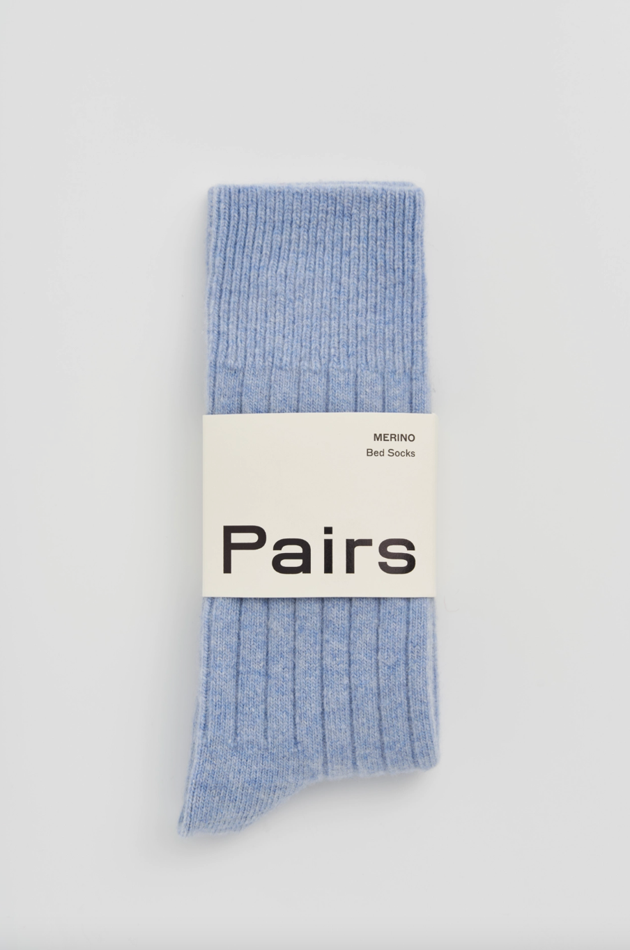 Merino Bed Socks in Morning Blue