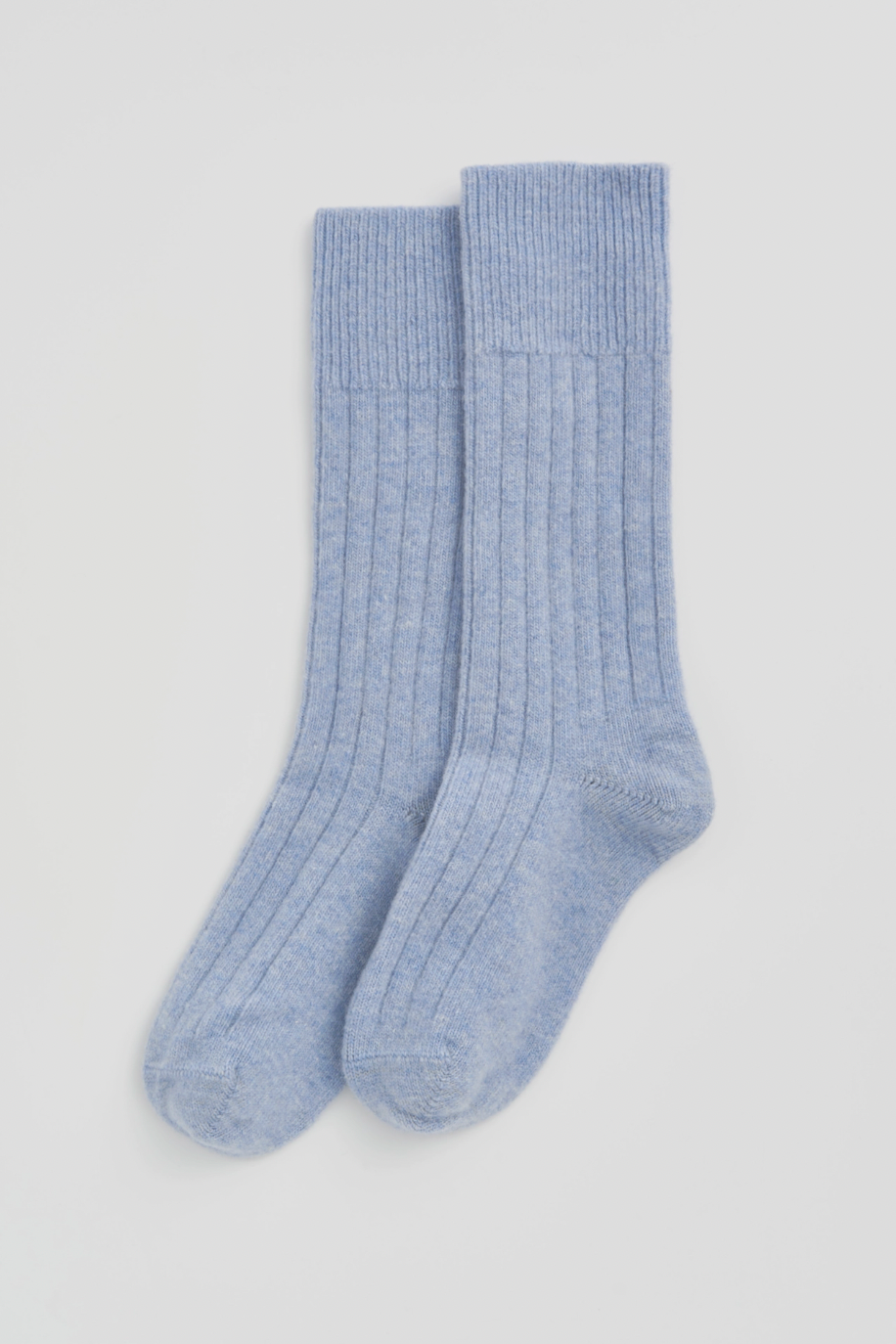 Merino Bed Socks in Morning Blue