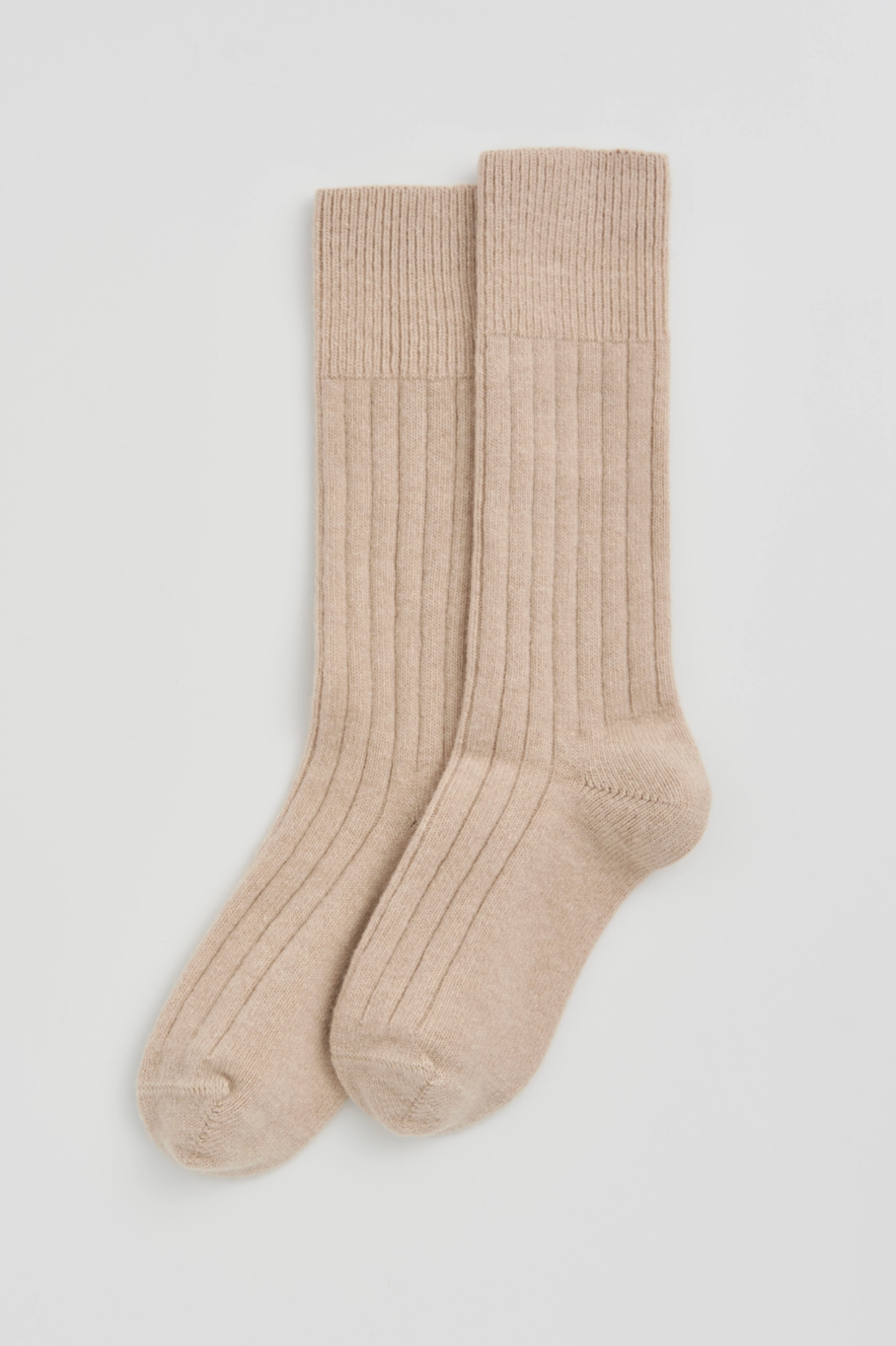 Merino Bed Socks in Milky Tea Beige