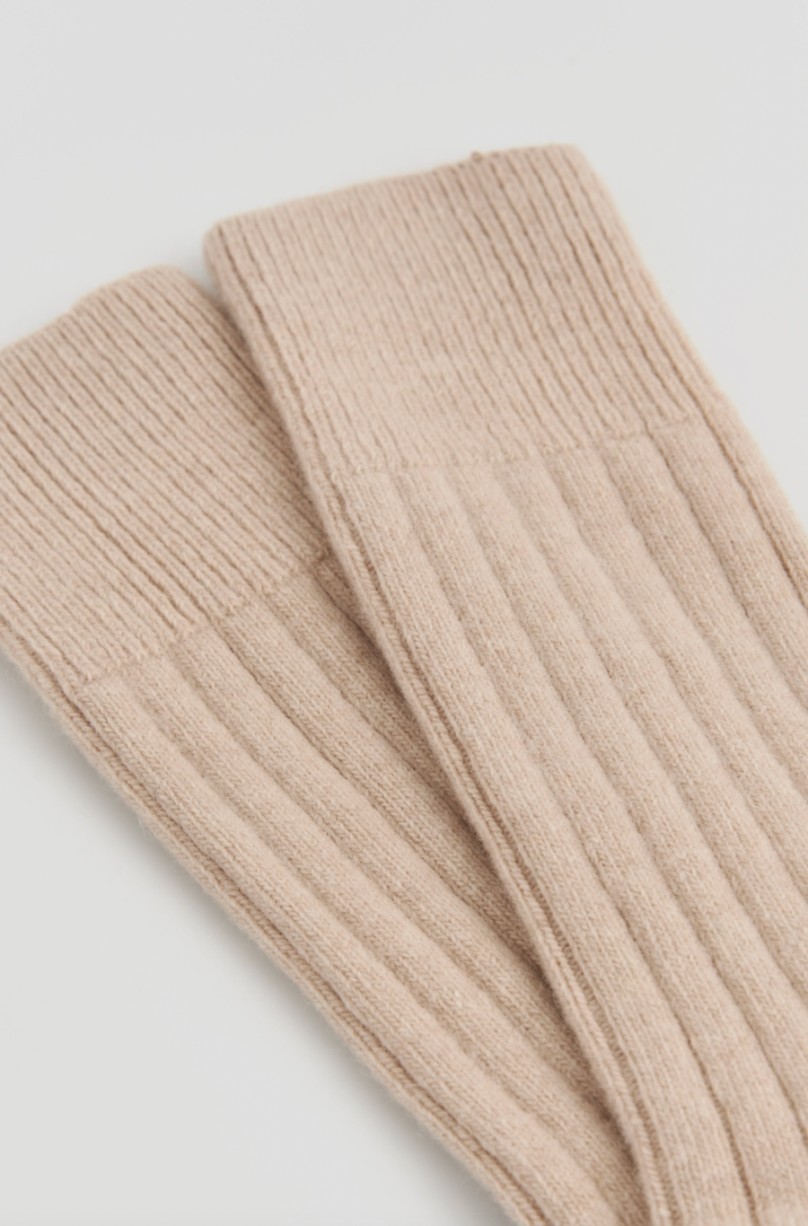 Merino Bed Socks in Milky Tea Beige