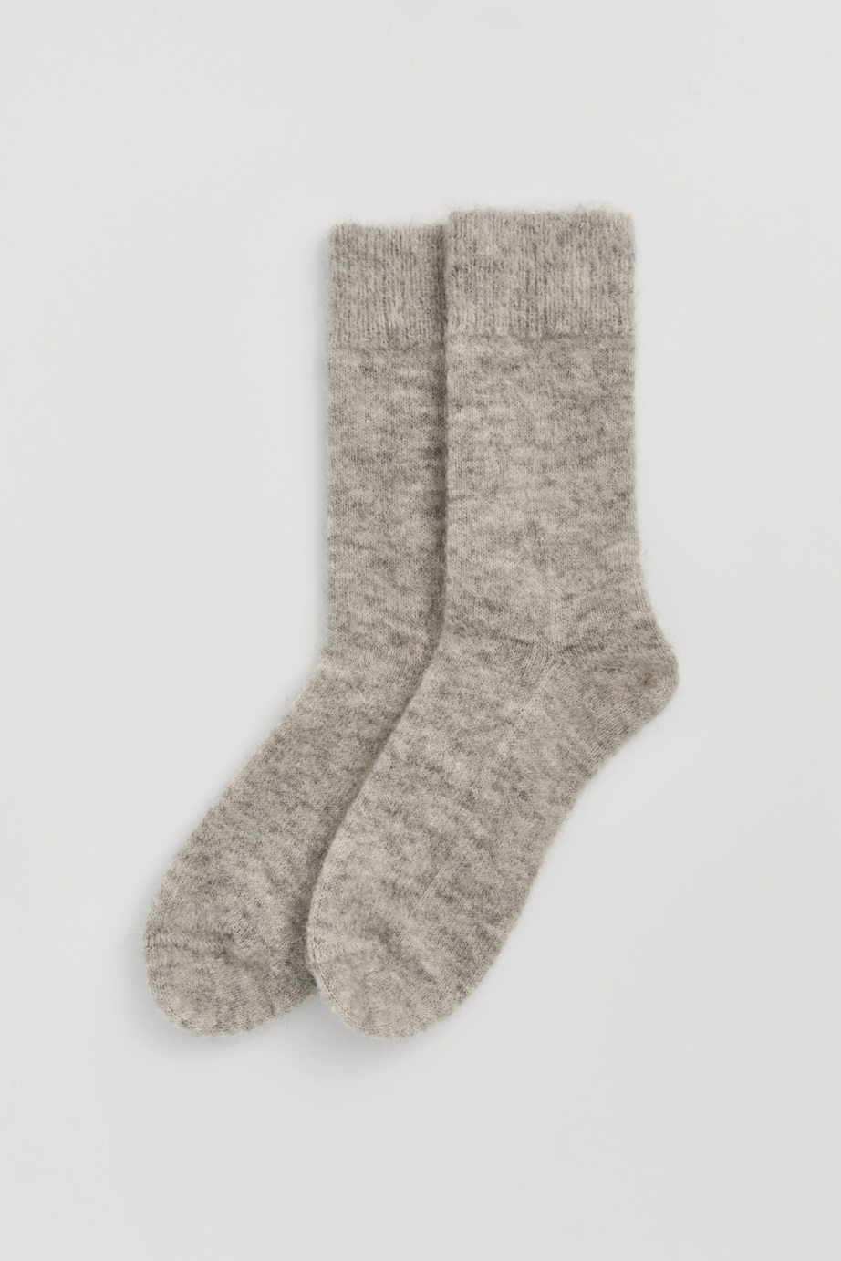 Ultra Soft Alpaca Bed Socks In Grey