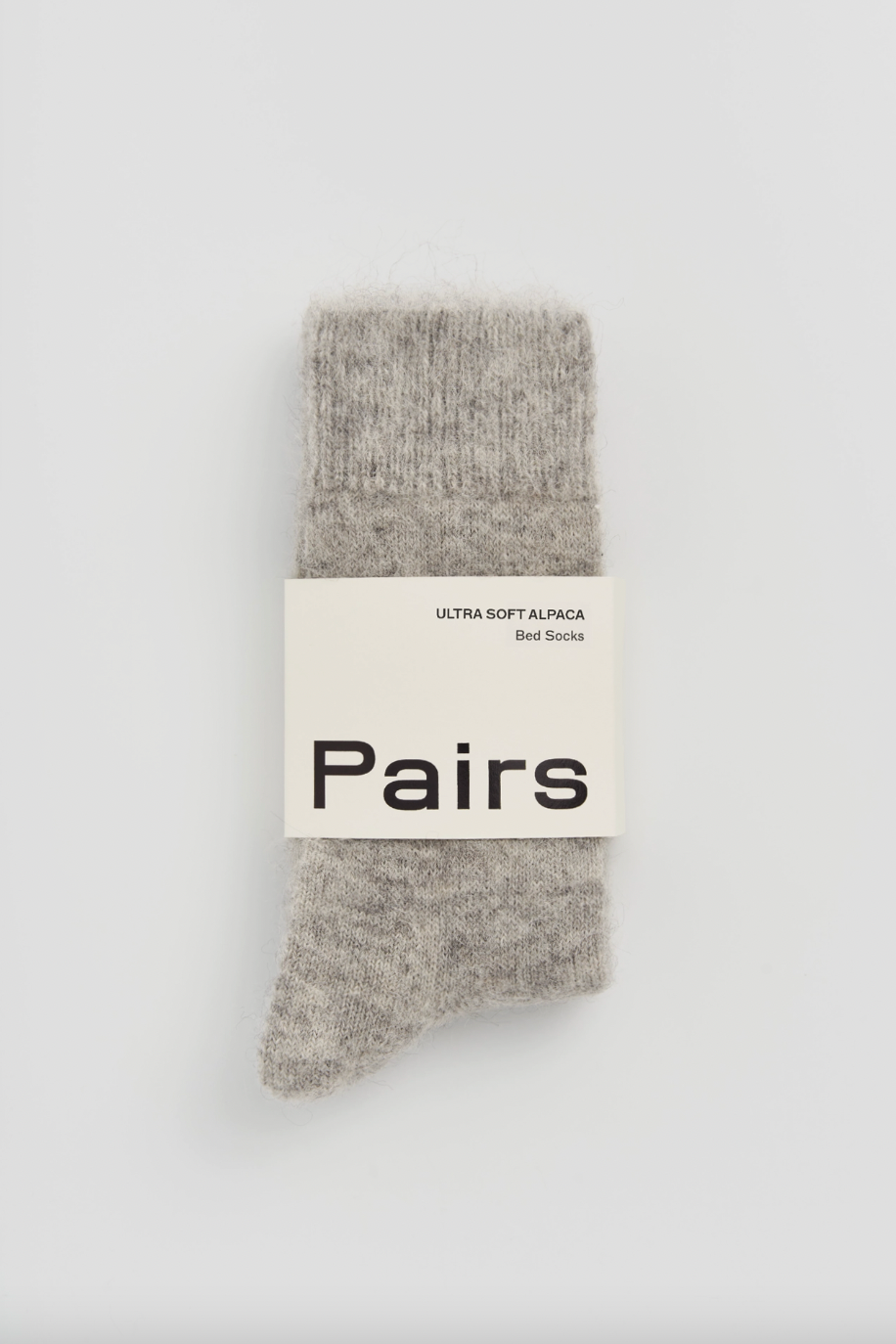 Ultra Soft Alpaca Bed Socks In Grey