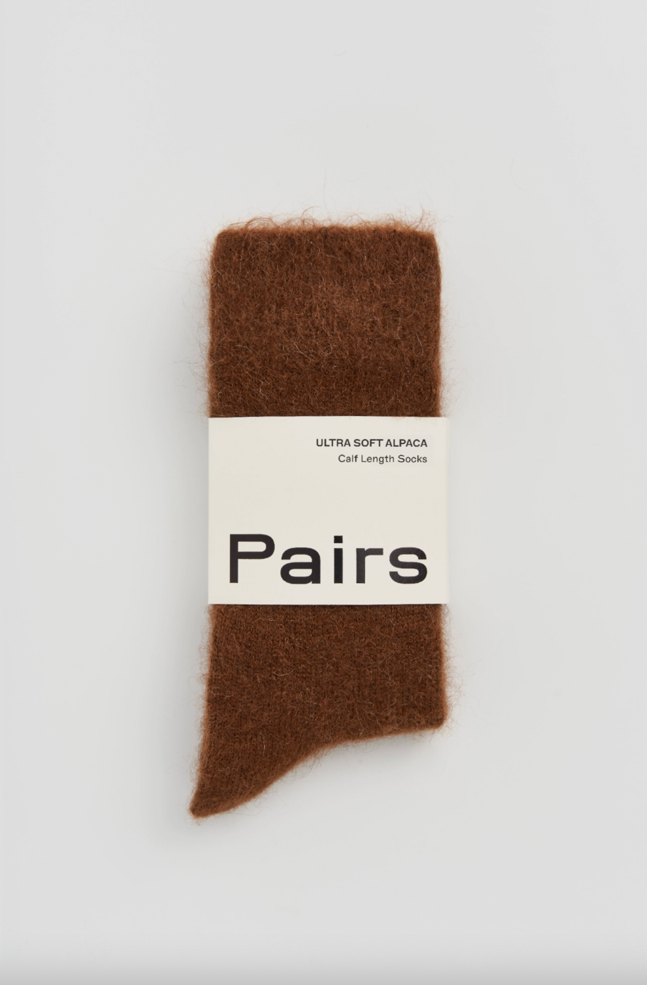 Ultra Soft Alpaca Socks in Chestnut Brown