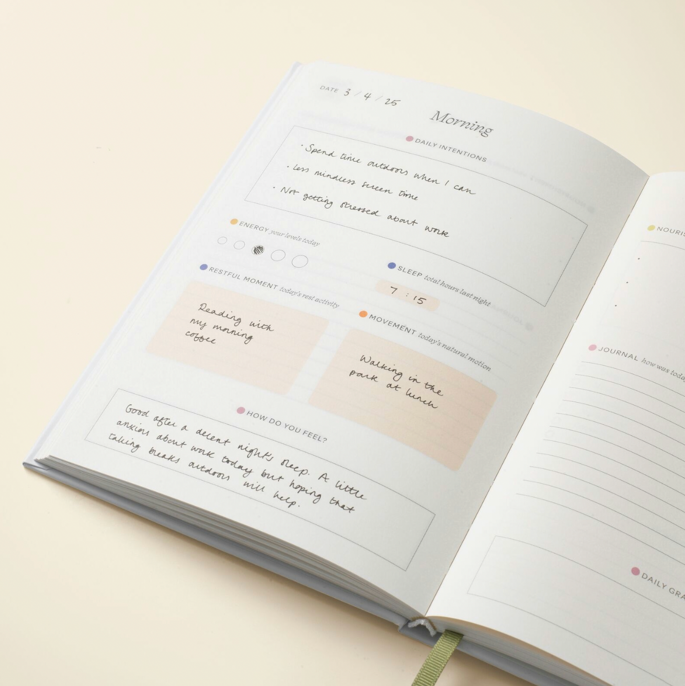 Quilted Daydream Wellness Journal