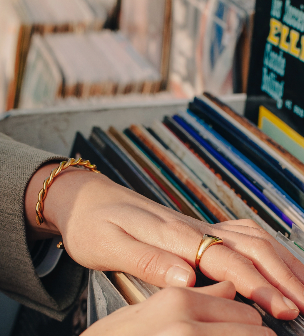 Gold Twist Cuff Bangle