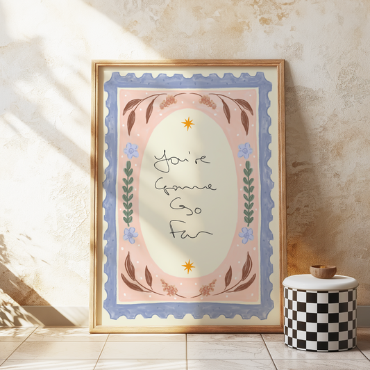 Youre Gonna Go Far Noah Kahan A4 Print