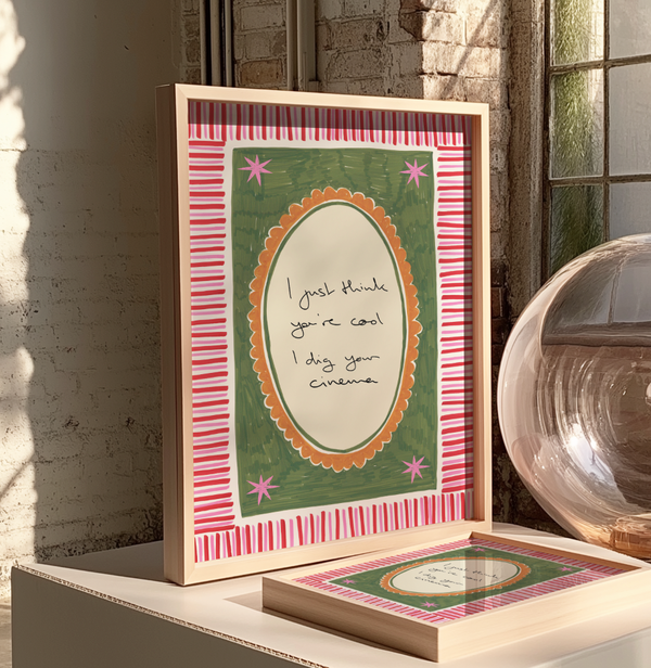 Cinema Harry Styles Lyric A4 Wall Art Print