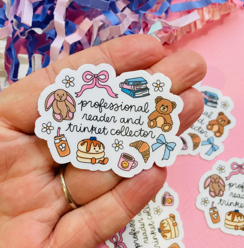 Professional Reader & Trinket Collector Sticker