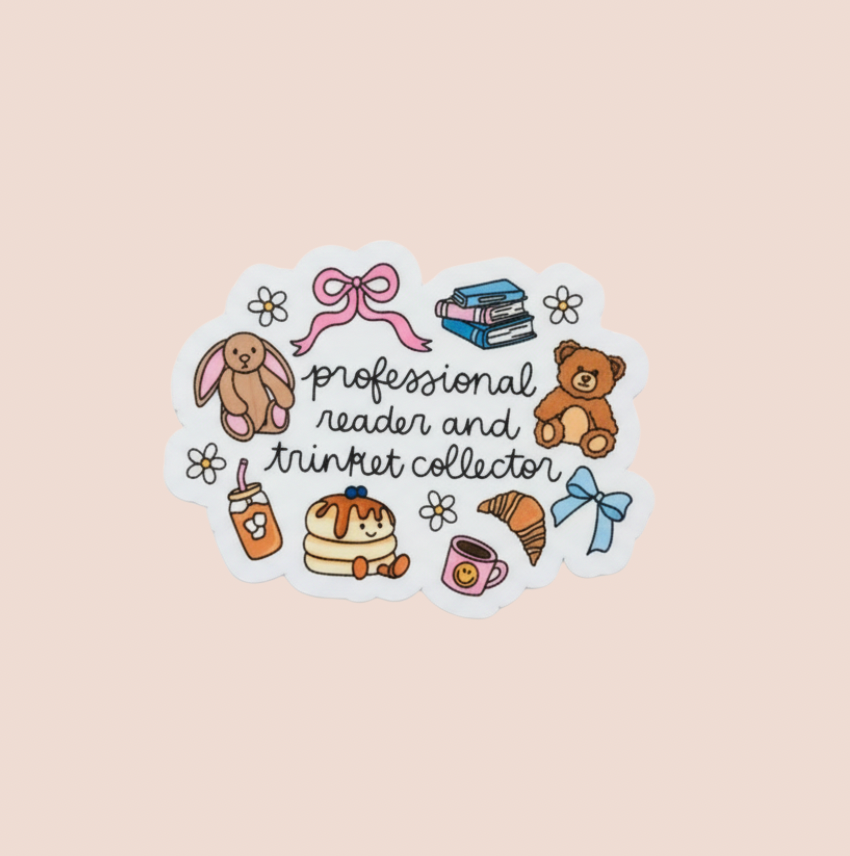 Professional Reader & Trinket Collector Sticker
