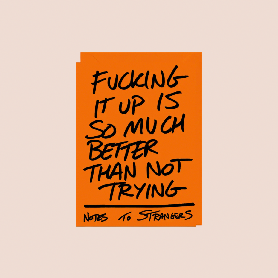 Better Than Not Trying Card