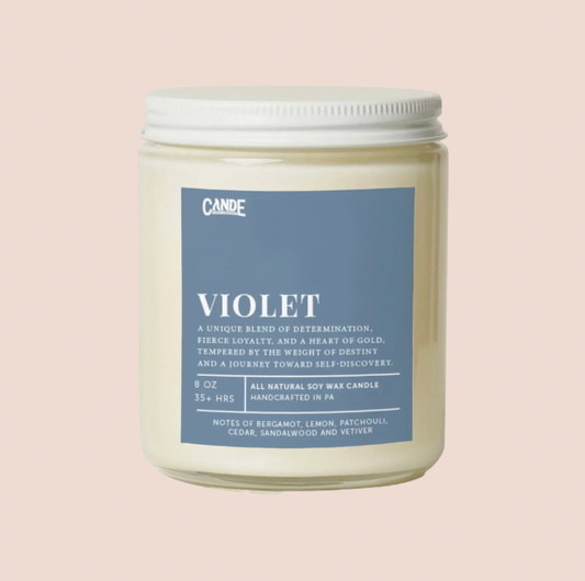 Violet Fourth Wing Bookish Candle