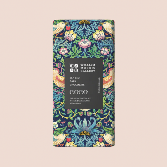 Sea Salt Dark Chocolate Bar William Morris Limited Edition 80g