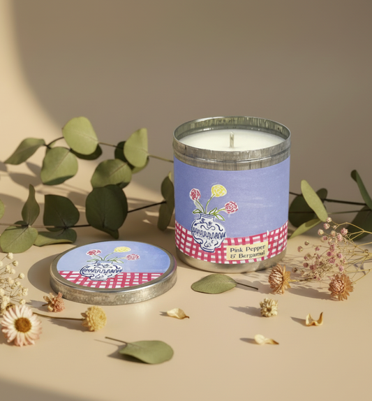 Pink Pepper & Bergamot Illustrated Candle