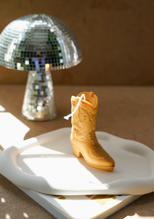 Cowboy Boot Candle (Tan)