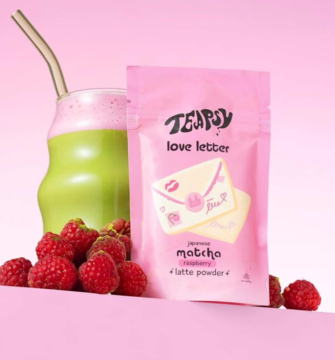 'Love Letter' Raspberry Matcha Powder