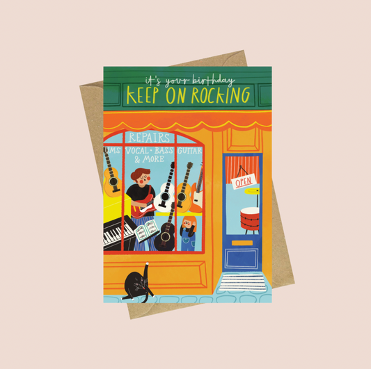 Keep On Rocking Birthday Card
