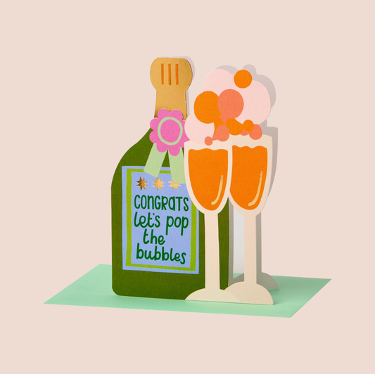 Pop The Bubbly Congratulations Card