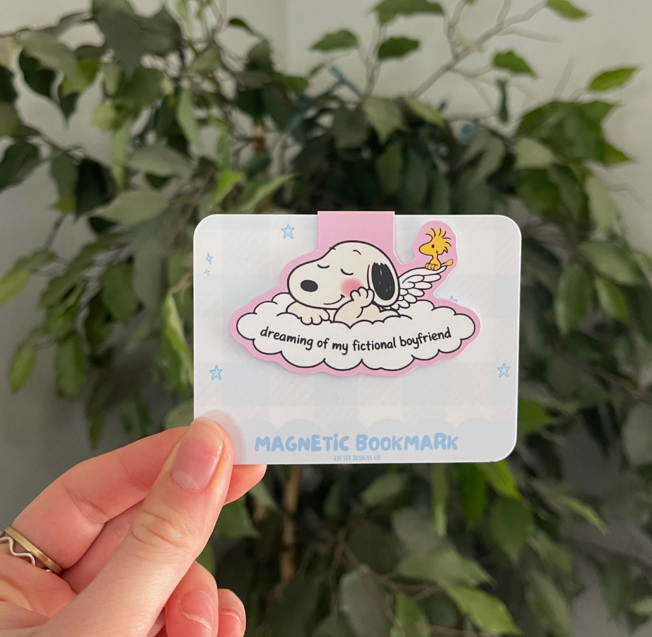Fictional Boyfriend Magnetic Snoopy Bookmark