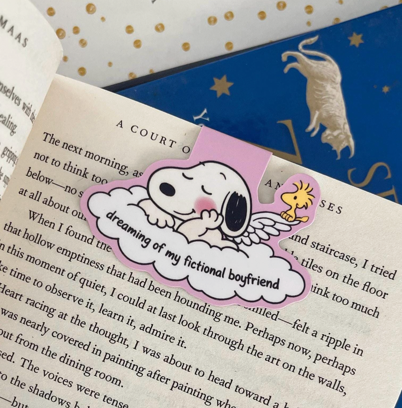 Fictional Boyfriend Magnetic Snoopy Bookmark
