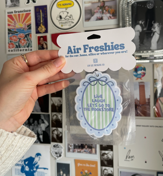'Live Laugh Bookstore' Car Air Freshener